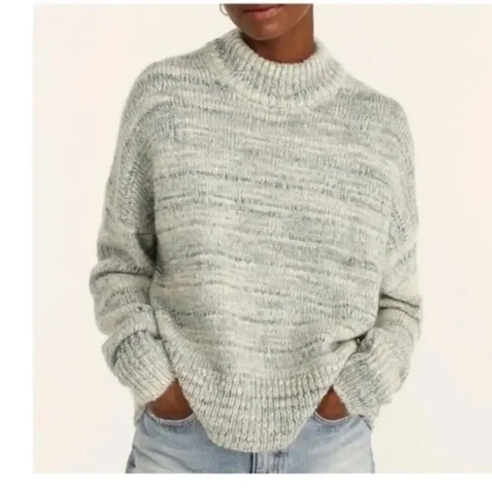 J. Crew Space-Dyed Mockneck Sweater